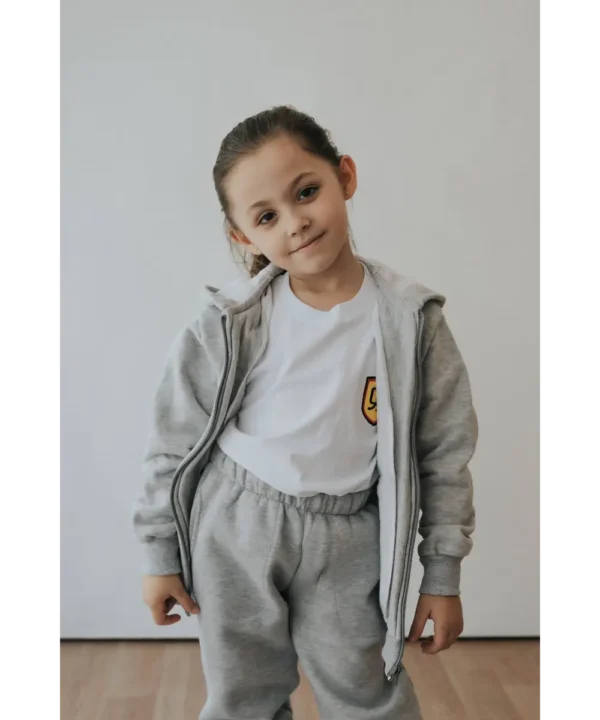 CAMPERA CANGURO GRIS MELANGE