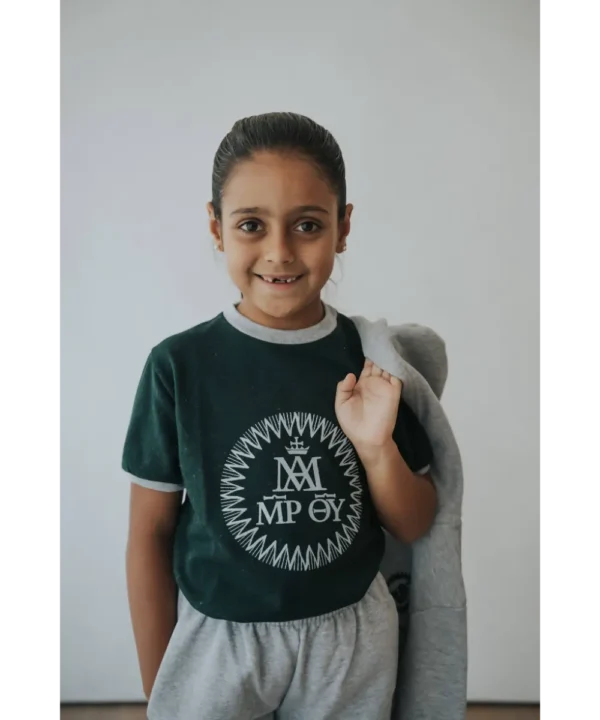 REMERA VERDE INGLES ESTAMPADA