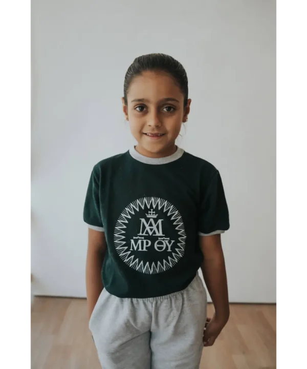 REMERA VERDE INGLES ESTAMPADA