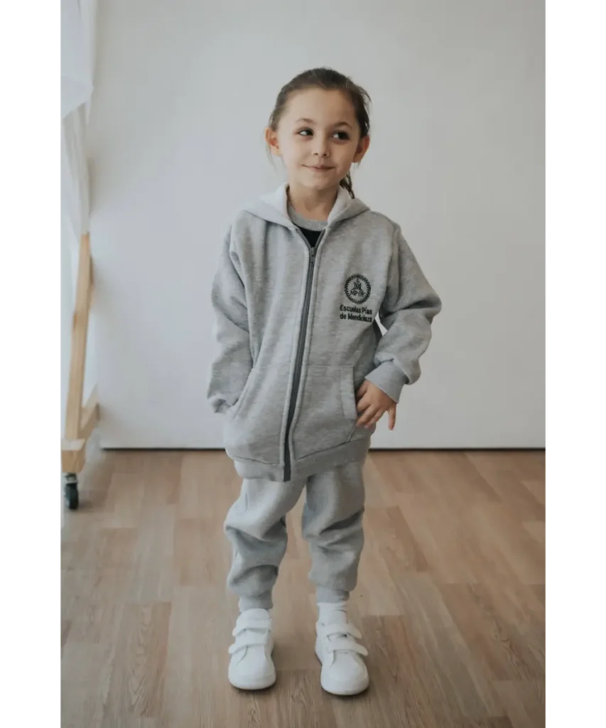 CAMPERA CANGURO GRIS MELANGE
