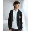 CAMPERA CANGURO AZUL MARINO BORDADA