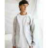 CAMPERA CANGURO GRIS MELANGE
