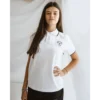 CHOMBA DE PIQUE BLANCA BORDADA