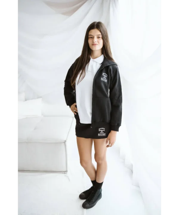 POLLERA SHORT NEGRA DE GABARDINA