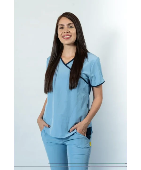 AMBO CELESTE DE MICROFIBRA CON SPANDEX