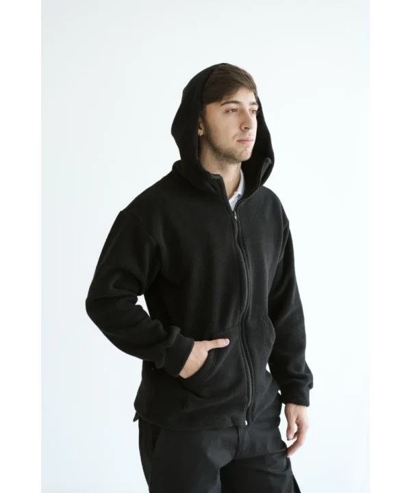 CAMPERA DE POLAR CON CAPUCHA