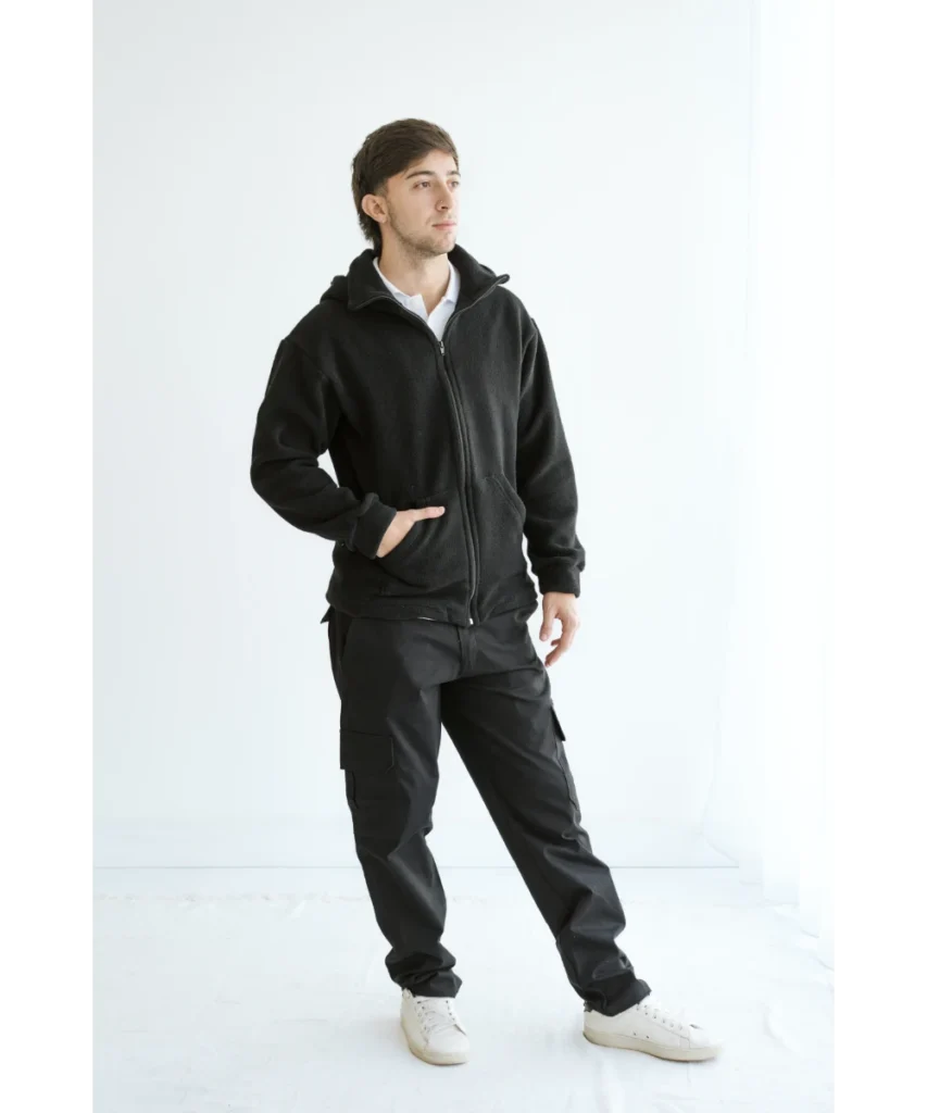 CAMPERA DE POLAR CON CAPUCHA