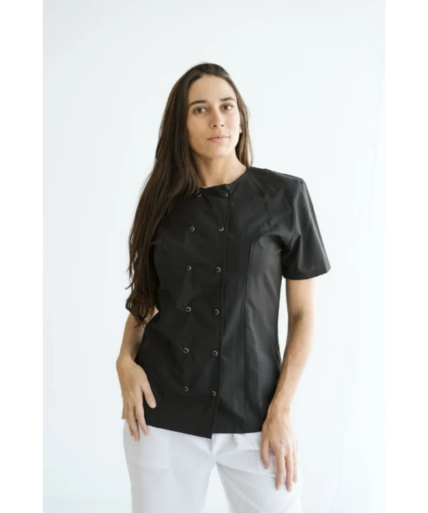 SACO DE COCINERO DE DAMA SIN CUELLO ENTALLADO ACROCEL